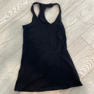 LULU LEMON black fitted tank top